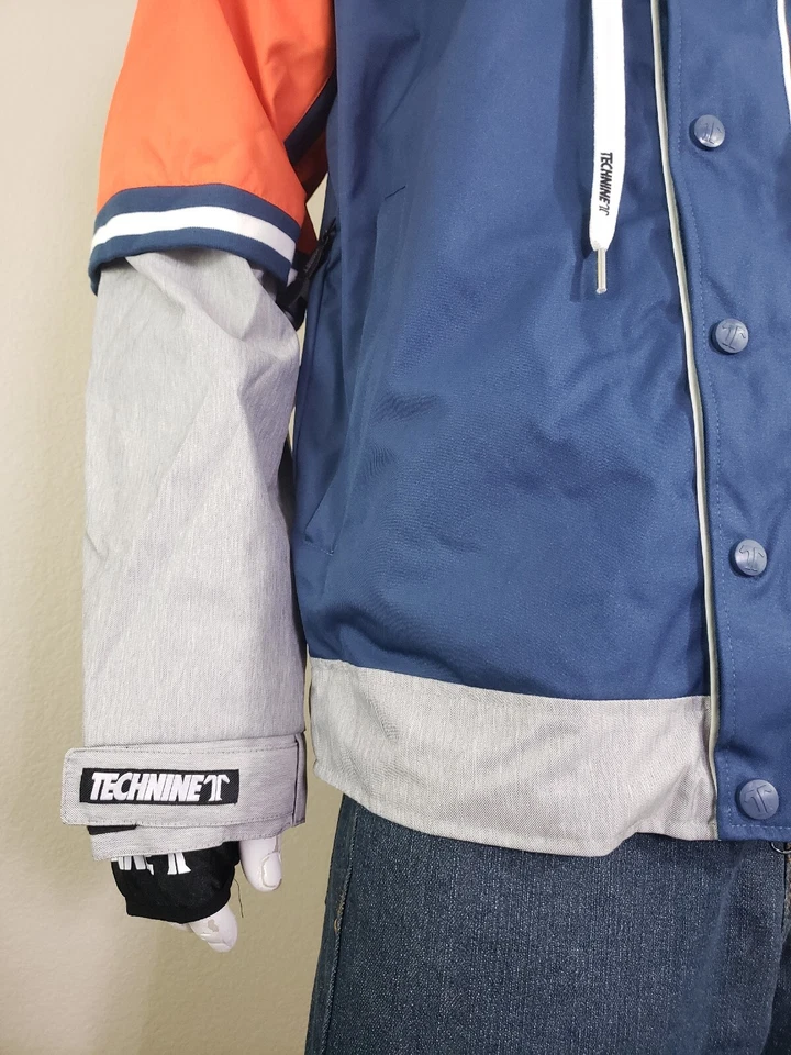Chaqueta de snowboard Technine Big Leagues para hombre L azul marino/gris atlético/naranja Foto 2 de 4