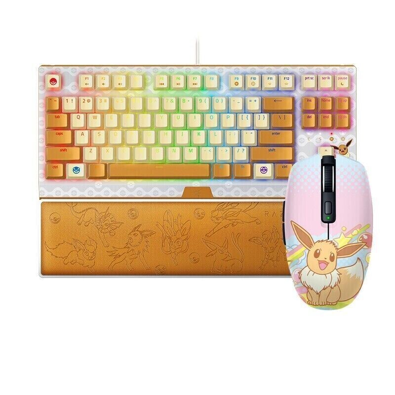 Razer x Pokémon Eevee Blackwidow TKL Mechanical Keyboard and Mouse