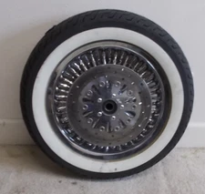 Chrome 16" 16X3.5 FAT SPOKE FRONT WHEEL 52 STAINLESS 2005 HARLEY ROAD KING