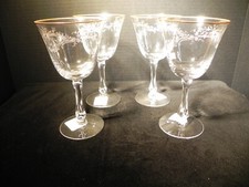 Fostoria Golden Lace 6 5/8" Water Goblet (set of 4)