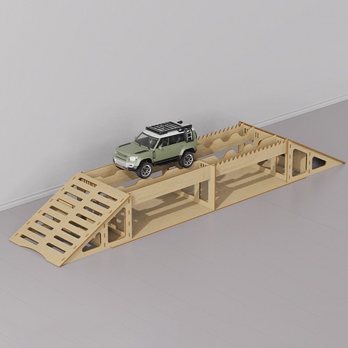 Obstáculo de puente de arco simulado para TRX4M SCX24 FCX24 1/18 1/24 coche trep - Photo 8/12