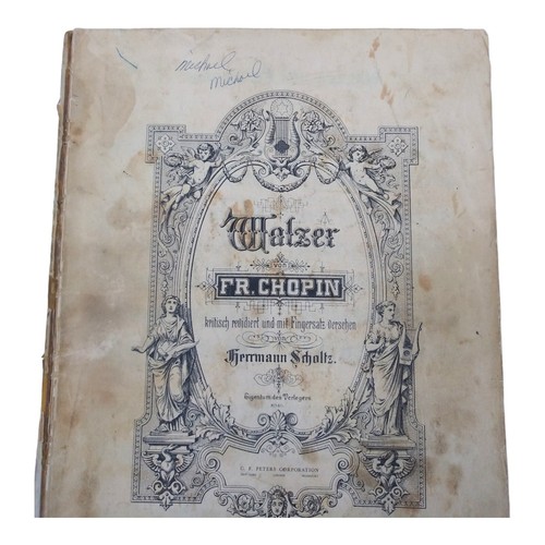 Antique C.F. Peters Walzer von Fr Chopin Sheet Music Booklet German c1900 - Picture 2 of 12