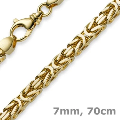 7mm Königskette aus 750 Gold Gelbgold Kette Halskette 70cm Herren - Bild 1 von 4