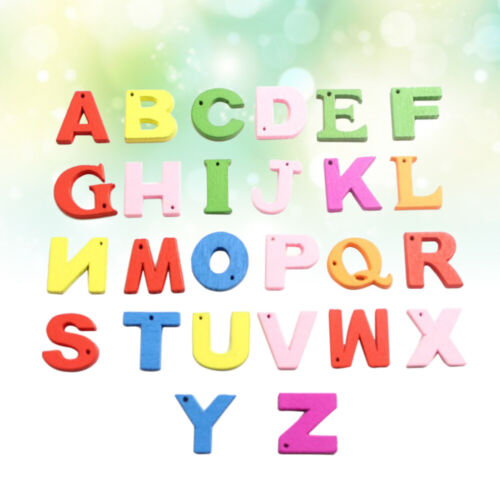 100PCS Wood Letter Block Wood Alphabet Letters Wood Letter Cutouts