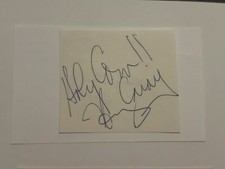 Harry Caray Signed Index Card 3x5 Cut JSA LOA Chicago Cubs HOF