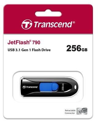 Transcend JetFlash 790 256 GB USB 3.1 Stick 790K TS256GJF790K 256GB schwarz OVP