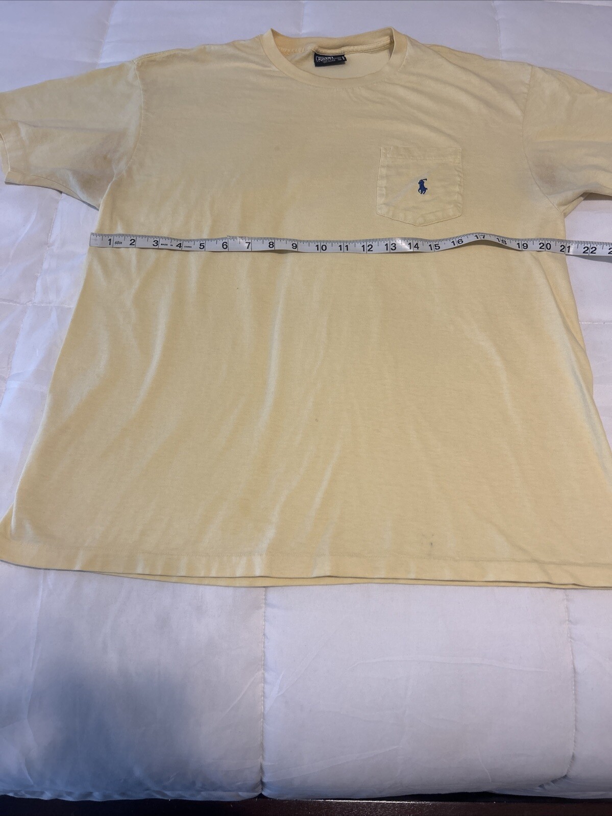 Polo vintage Ralph Lauren taschino t shirt uomo polo media grande pony punto singolo