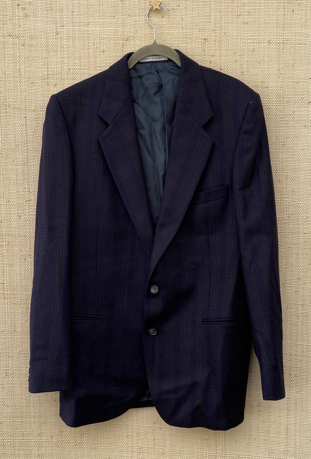 Giacca blazer vintage Yves Saint Laurent France 42 100% lana cappotto sportivo righe