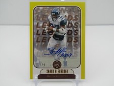 SHAUN ALEXANDER 2021 LEGACY LEGENDS AUTOGRAPH AUTO YELLOW #1/4 FIRST MADE!!