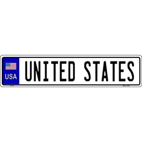 USA Metal European 20.5" x 4.5" License Plate Sign for Car Truck Home - 第 1/1 張圖片