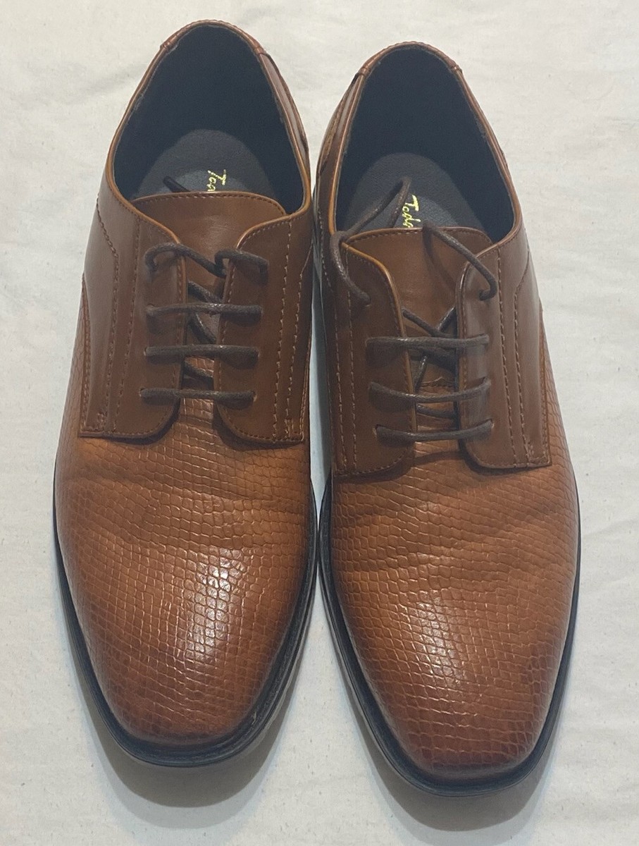 Todd Welsh Dress Shoes Size 6.5 M Cognac Oxford Style Used