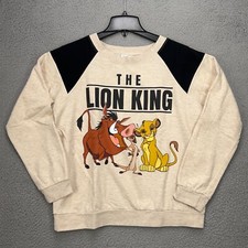 Disney The Lion King Sweatshirt Girls XL Gray Simba Pumbaa Timon Long Sleeve