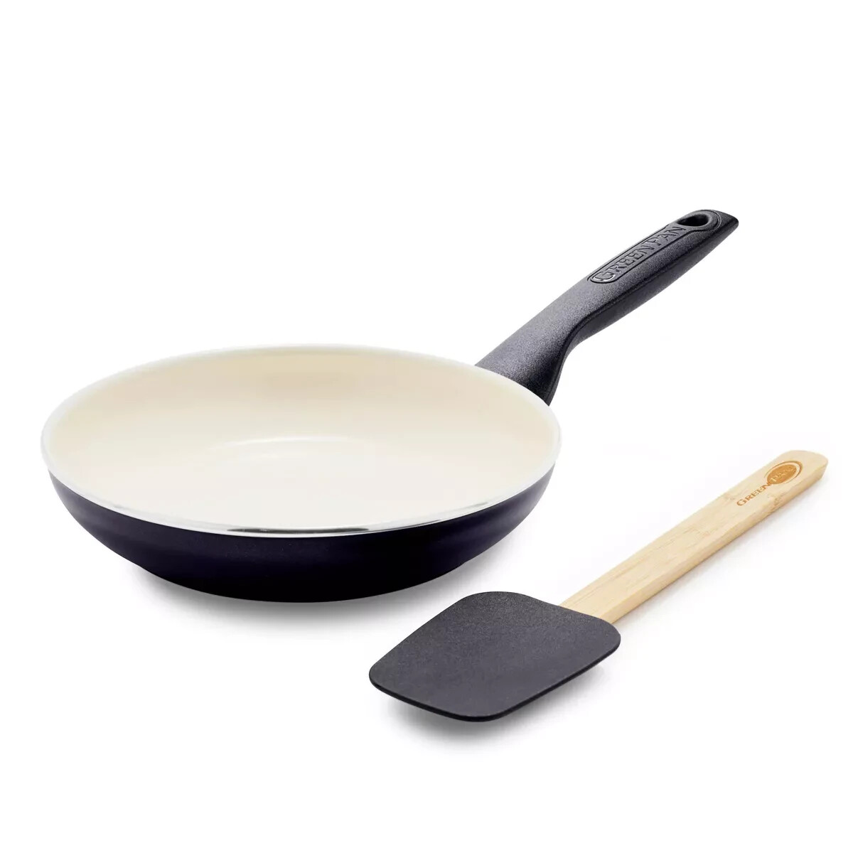 GreenPan Rio 8-Inch Ceramic Nonstick Frypan Set with Spatula 2-Piece