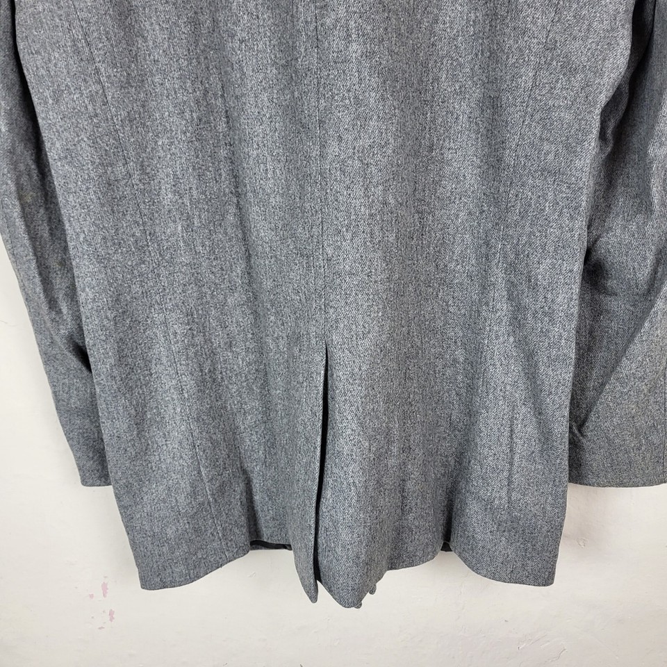 Linea Mens Large Wool Lightweight Formal Jacket Grey Woven Long Soft