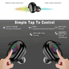 CUFFIE BLUETOOTH 5 AURICOLARI TWS BASSI PROFONDI WATERPROOF