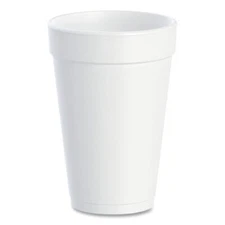Dart 16J165 Foam Drink Cups, 16 oz, White, 500/Carton, CA & WA Restricted