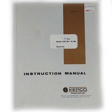 1976 Kepco Model JQE 36-15 (M) Power Supply Instruction Manual 56 Pages