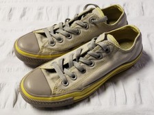 Converse All Star Shoes Sneaker Chuck Taylor Gray Yellow Mens 5 / Womens 7 C 