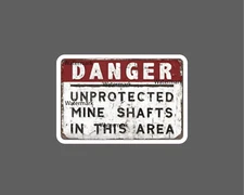 Mine Shaft Sticker Retro Vintage Waterproof