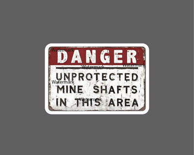 Mine Shaft Sticker Retro Vintage Waterproof