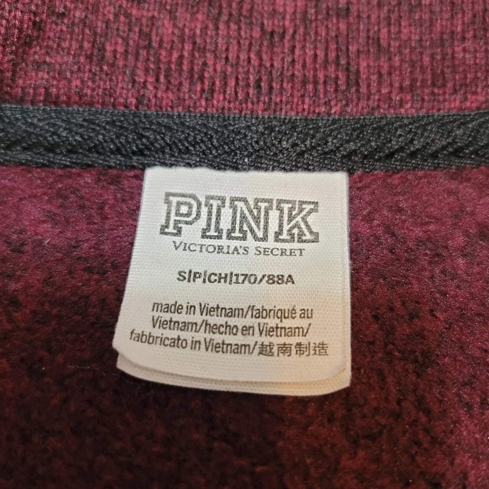 Camisa ROSA Talla S Mujer Cuarto Cremallera Manga Larga Ropa Activa Púrpura Foto 2 de 3