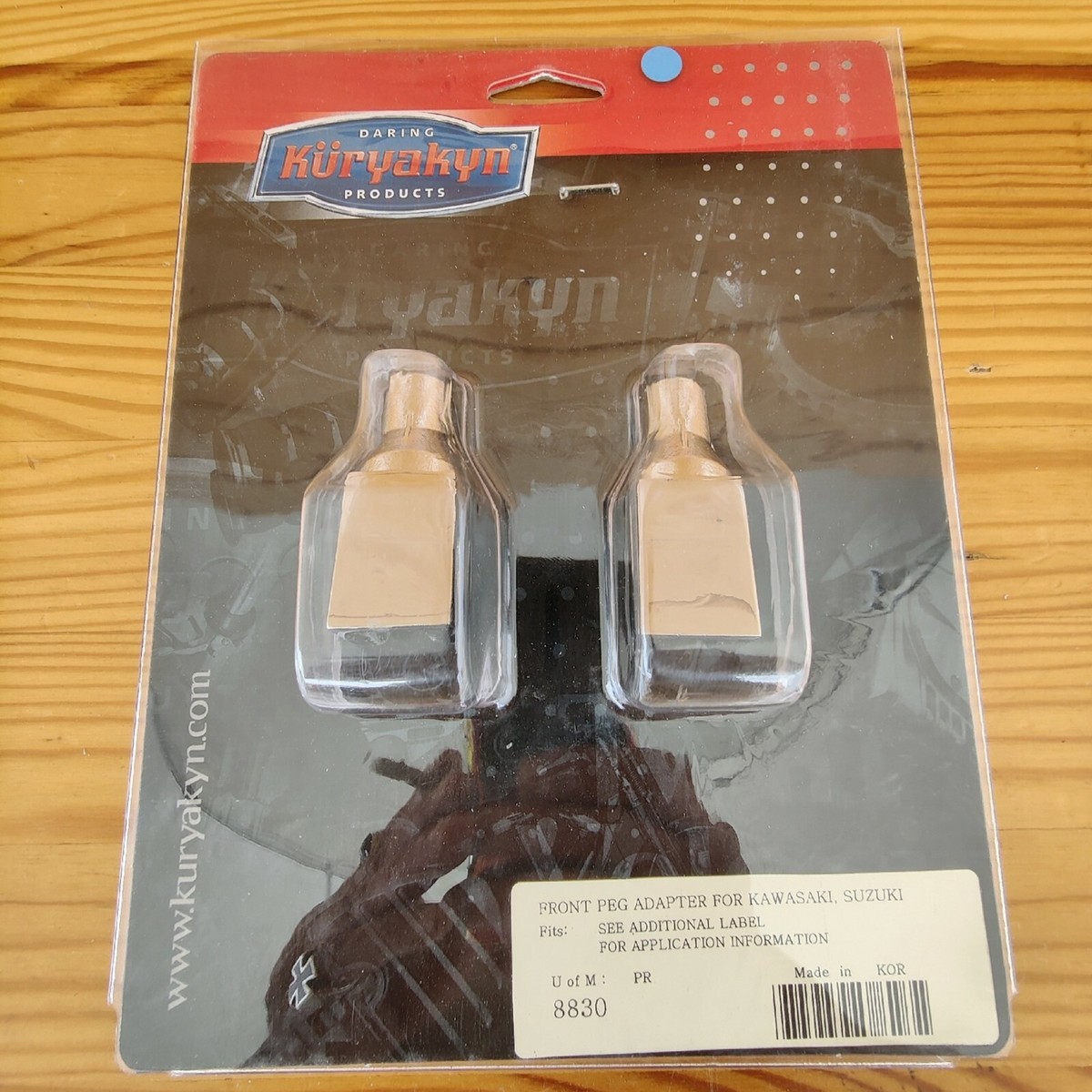フー　 Kuryakyn Tapered Front Chrome Peg Adapters for Kawasaki