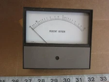 API Instruments 0-2 4½"x4" Face PERCENT OXYGEN Panel Meter, Used