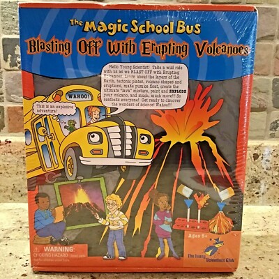 NEW Volcano Kit Magic School Bus '' Blasting off with Erupting Volcanoes'' Frizzle