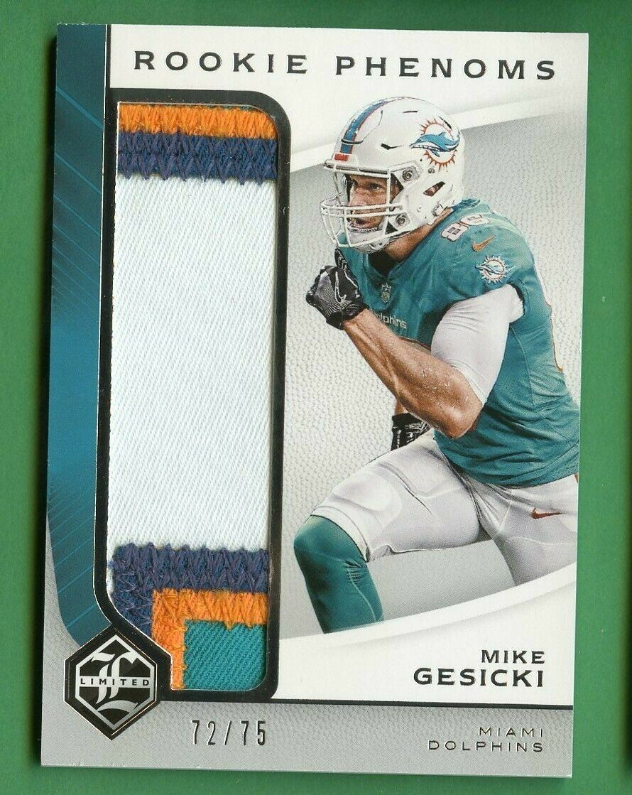 MIKE GESICKI 2018 LIMITED ROOKIE JUMBO JERSEY RELIC /75 MIKE GESICKI 2018 LIMITED ROOKIE JUMBO JERSEY RELIC /75