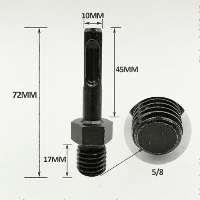 Diamond Drill Bit Hole Saw for Electric Drill 5/8''-11 Male to SDS-Plus Adapter