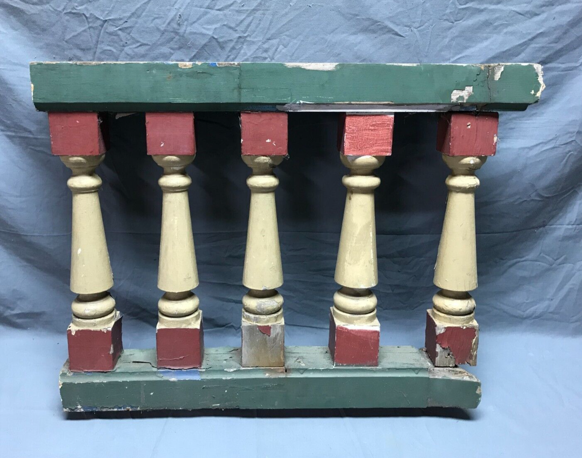 Antique Victorian Chunky 5 Baluster Porch Span Architectural VTG