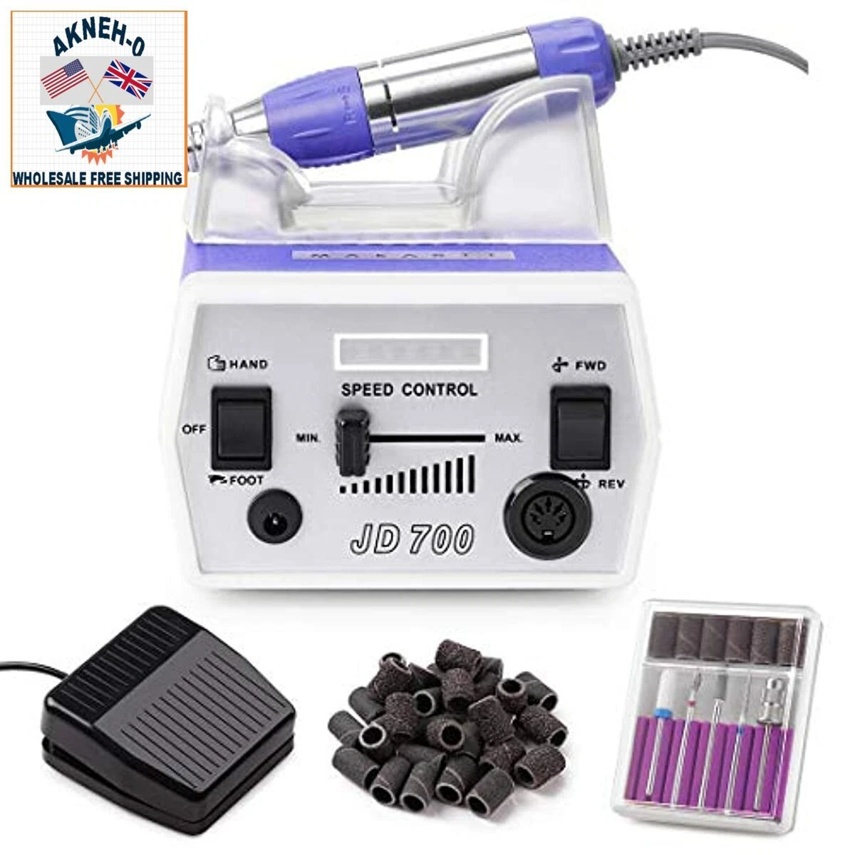 Electric Nail Grinder, 30000rpm High Speed Nail File Nail Drill Pen  Manicure Machine Kit With 6 Grinding Heads & 80 Sand Rings, Professional  Nail Art Polish & Cuticle Remover Machine Set, Toenail