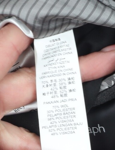 Marks and Spencer Men's Grey Blazer, Size 36R, Formal - Picture 3 of 12