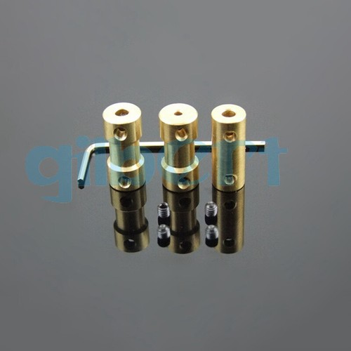 5PCS 2/3/3.17/4/5/6mm Brass Shaft Coupling Coupler DIY Model Decelerate Motor - Picture 12 of 112