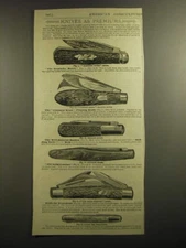 1887 Maher & Grosh knives Ad - Kentucky Bowie, Common Sense Pruning, Barlow