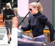 ADIDAS by STELLA MCCARTNEY BLACK WINDBREAKER PERFORMANCE RUN ACTIVEWEAR SIZE-S