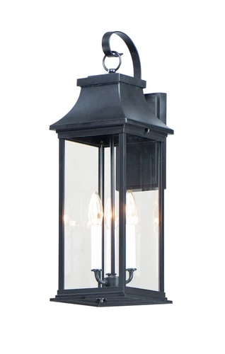 New Maxim Lighting Vicksburg 3-Light Large Outdoor Wall Sconce Black  30024CLBK - Picture 1 of 2