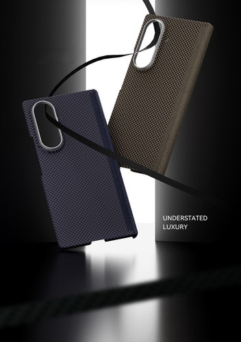 Custodia sottile magnetica MagSafe fibra di carbonio + cover asse centrale per Samsung Z Fold 7 - Foto 14 di 38