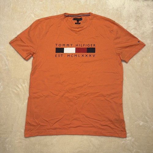 Tommy Hilfiger Herren T-Shirt Orange Gr. XL V6