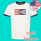 Champion Spark Plug Men's Ringer Black Size S to 3XL