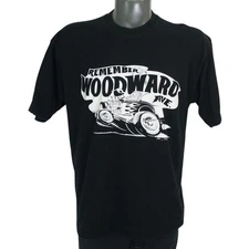 Vintage 90s Hot Rod Woodward Ave Automotive Racing T-Shirt Mens L 
