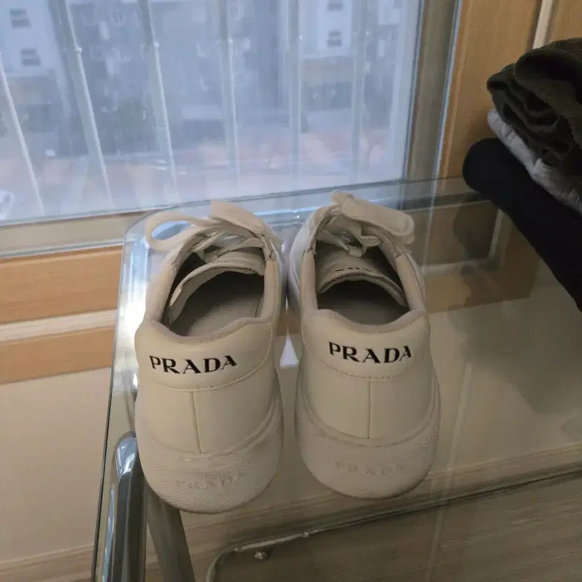 Prada White Sneakers, Size 280, Authentic, Used thumbnail 3