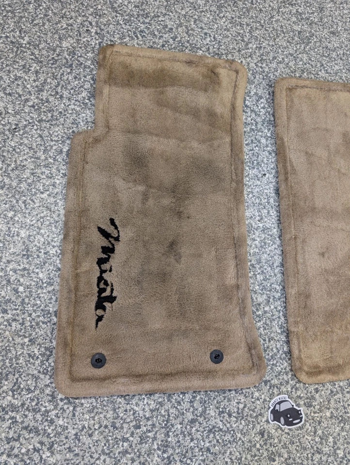 Mazda Miata 1999-2005 fabricante original bronceado pasajero conductor alfombrilla juego 99-05 Foto 2 de 4