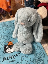 Jellycat Medium Bashful Aqua Bunny Rabbit