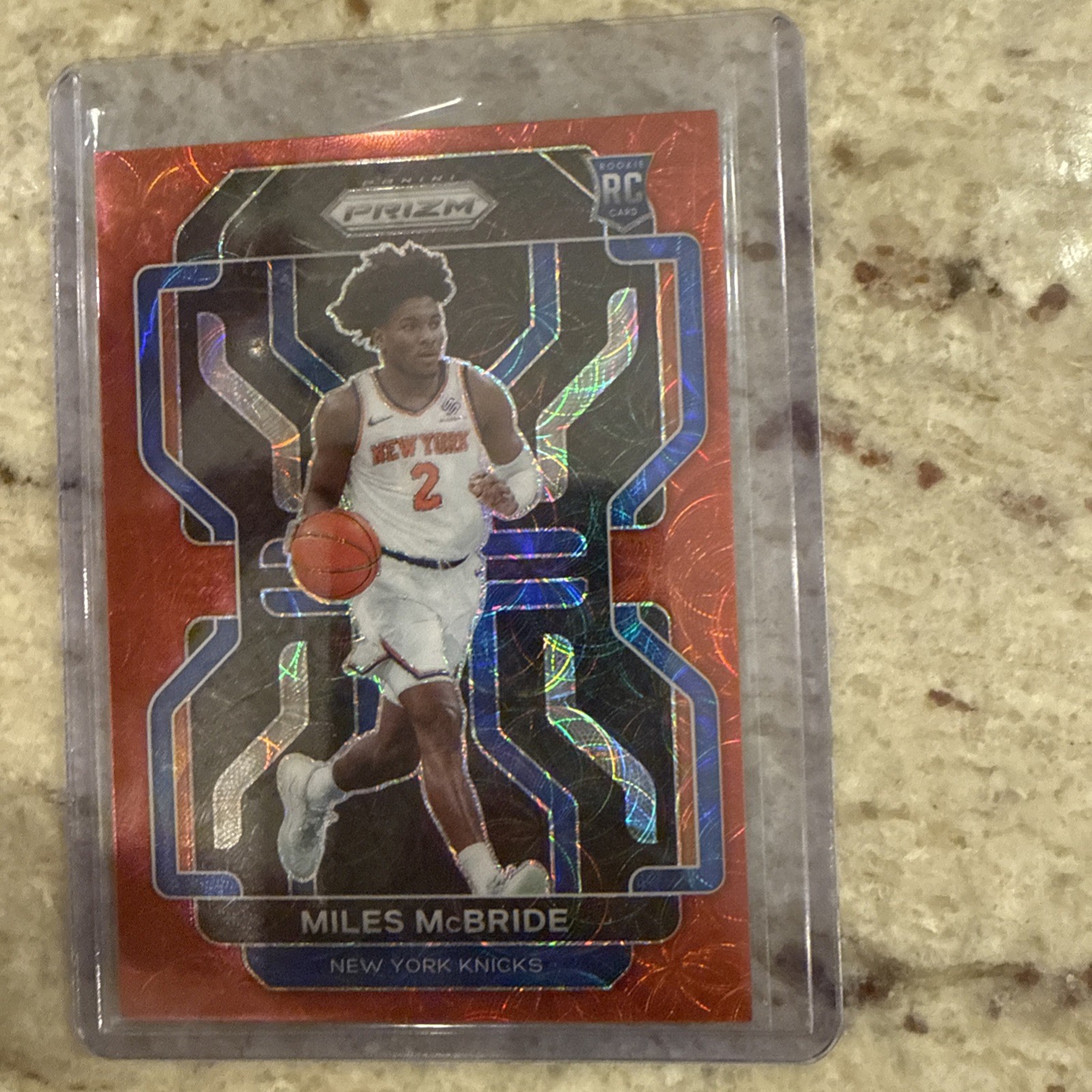 2021-22 Panini Prizm Choice Red Prizm /88 Miles McBride #283 Rookie RC Knicks