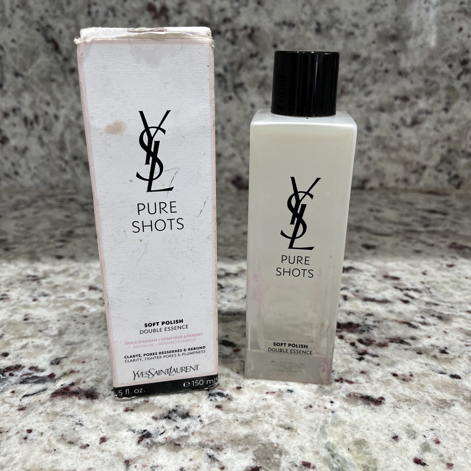 YSL Pure Shots SOFT POLISH DOUBLE ESSENCE Argan Oil Refining Essence 5 oz New