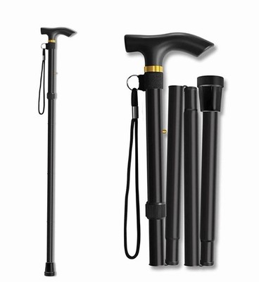 Walking Cane, Folding Cane for Man & Women, Portable, Adj, Light | 11'', Black