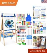 Art Easel for Kids,Adjustable Standing Kids Easel with Magnetic Whteboard C...
