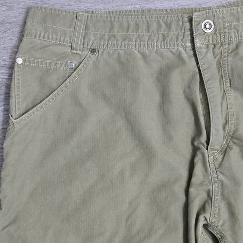 Pantalones Kuhl Indignación Exterior Senderismo Pátina Verde Oliva Lona Para Hombres 40x28 Desteñidos - Imagen 2 de 18