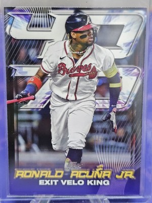 2024 Topps Ronald Acuna Jr RAJ13 40/70 Exit Velo King Atlanta Braves SP